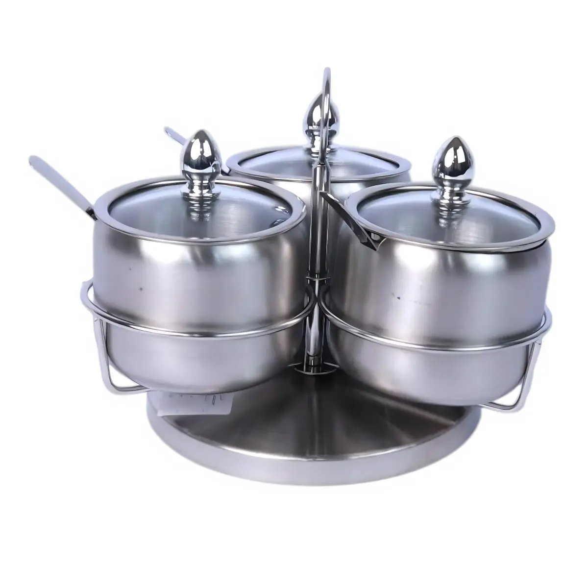 AHI 25-123 Steel Sugar Bowl Set (3 pieces)