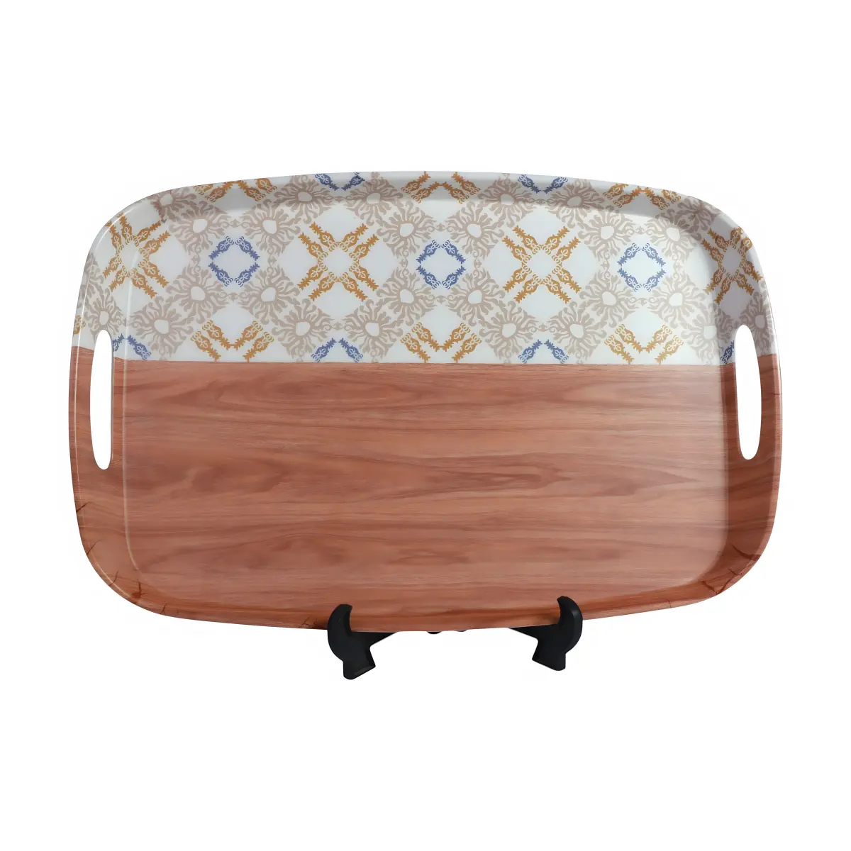 AHI 49-2 Melamine tray with a wooden handle (M2)