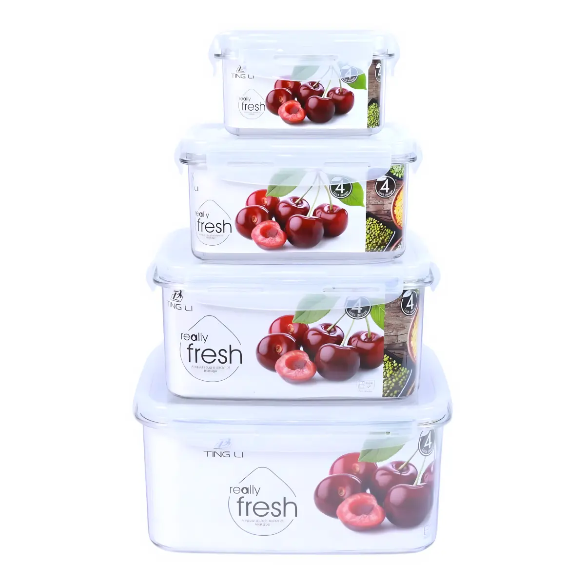 AHI 2-92 Refrigerator Container Set (4 pieces)