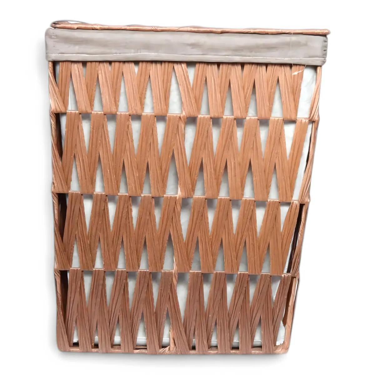 AHI 51-2-2 Medium Bamboo Square Laundry Basket