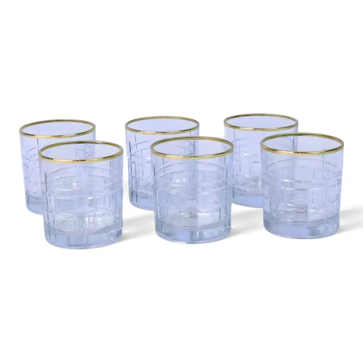 430 Gold-rimmed set (medium tumblers), 6-piece
