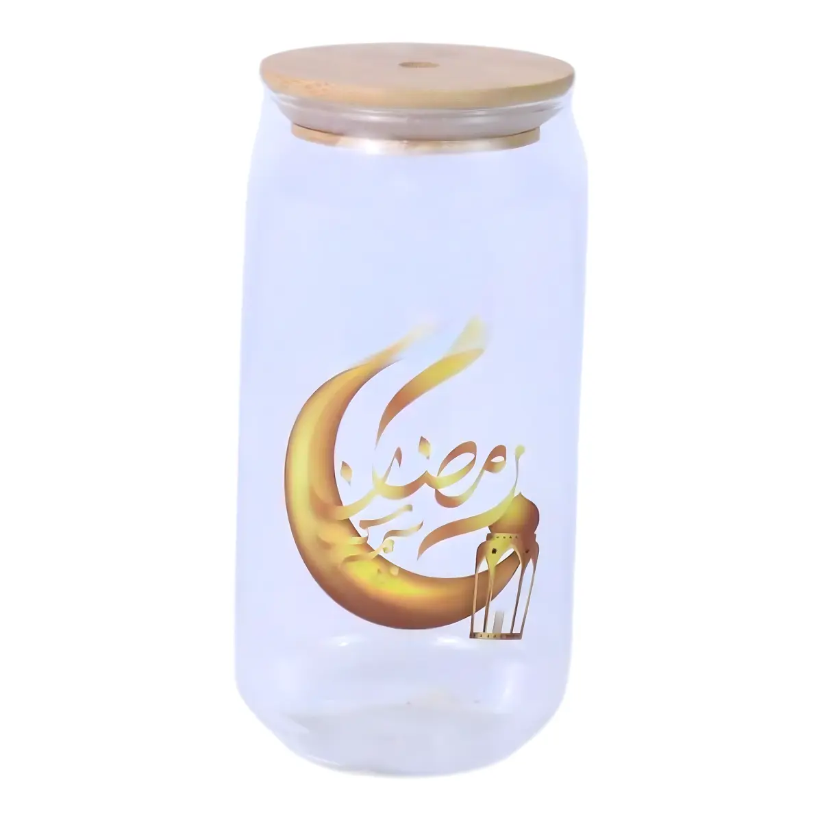 AHI 41-7 Ramadan Glass Mug with Straw