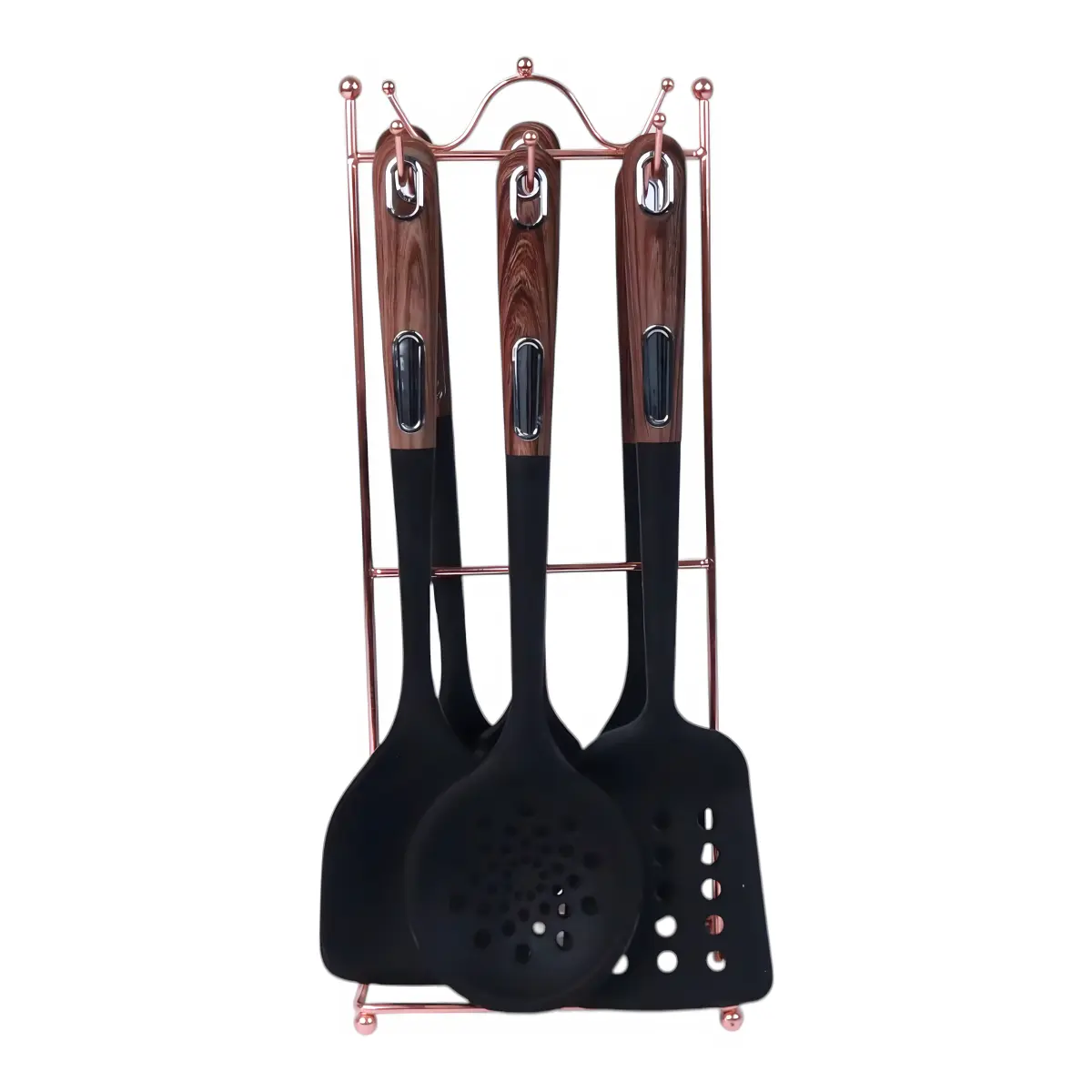 AHI 33-38 Silicone Dispensing Set with Wrought Iron Holder