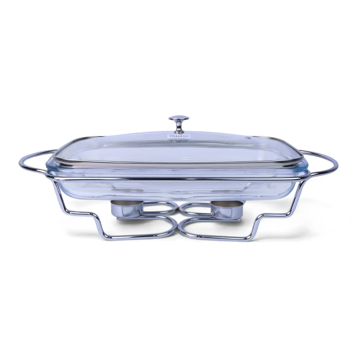 XZ209 3-Liter Rectangular Dish with Lid and Warming Stand