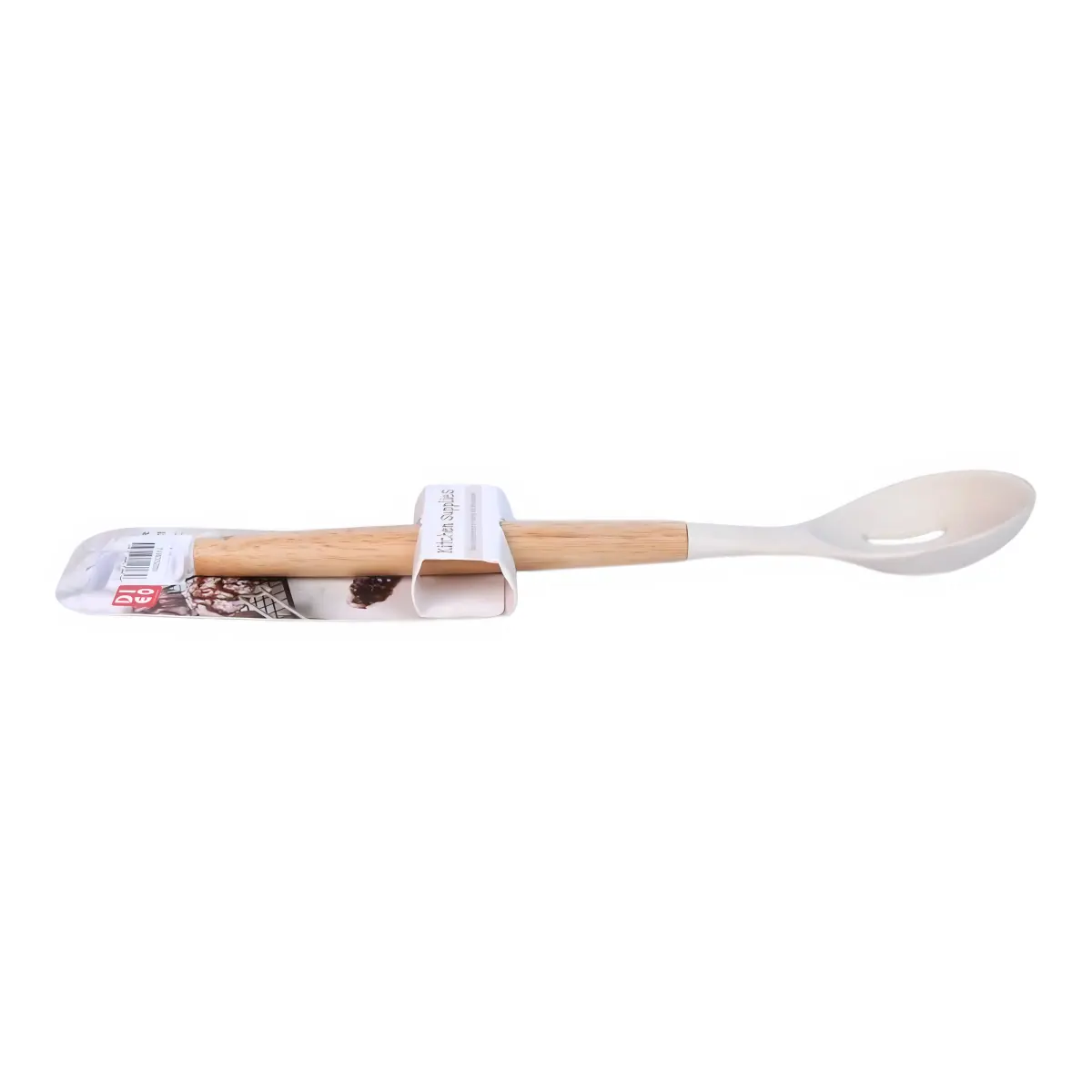 AHI 28-12 Silicone Slotted Spoon with Wooden Handle
