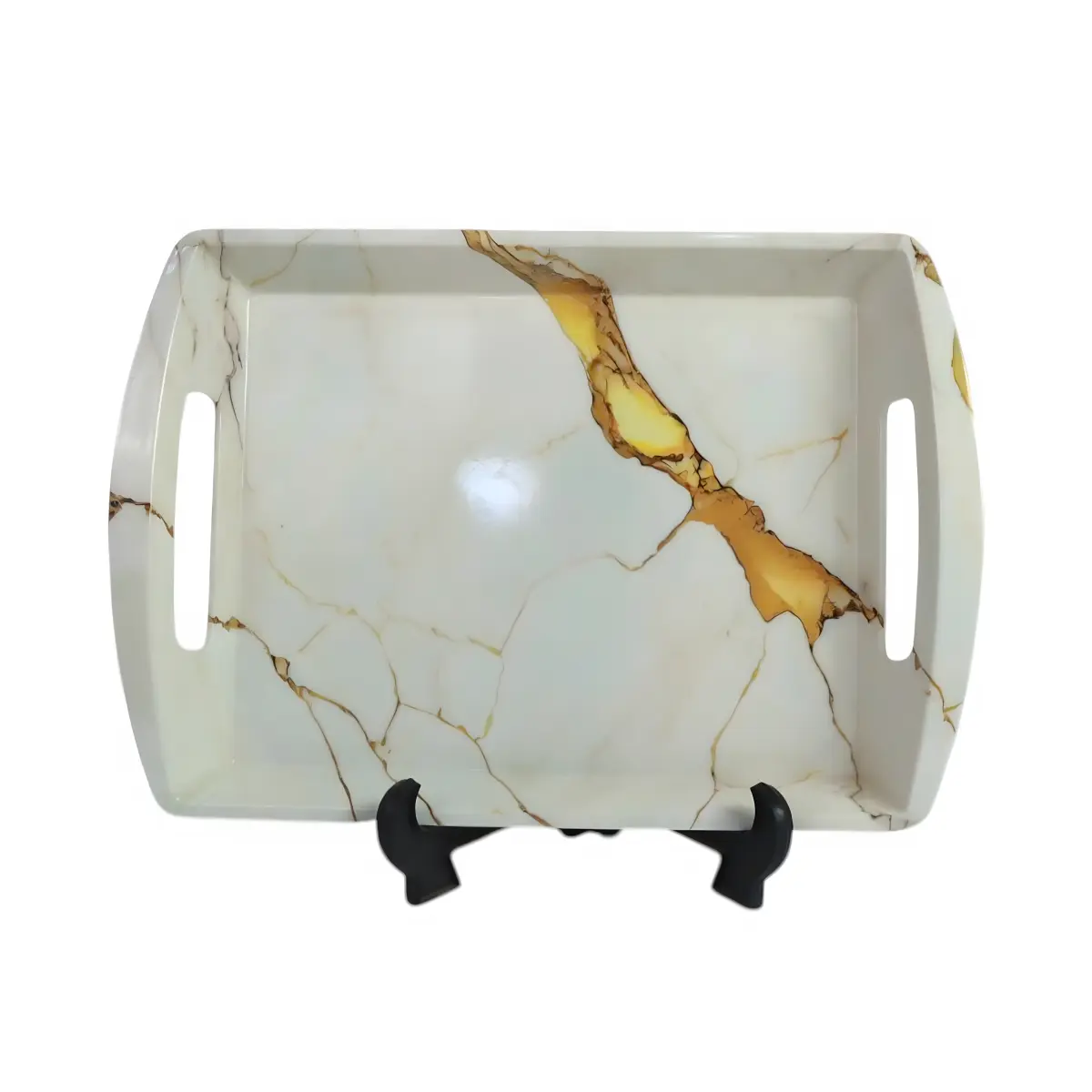 AHI 49-5 Small handle marble melamine tray