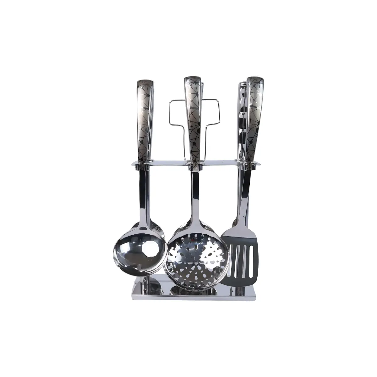 AHI 67-2 Steel Serving Set with Laser Cut, 7 Pieces