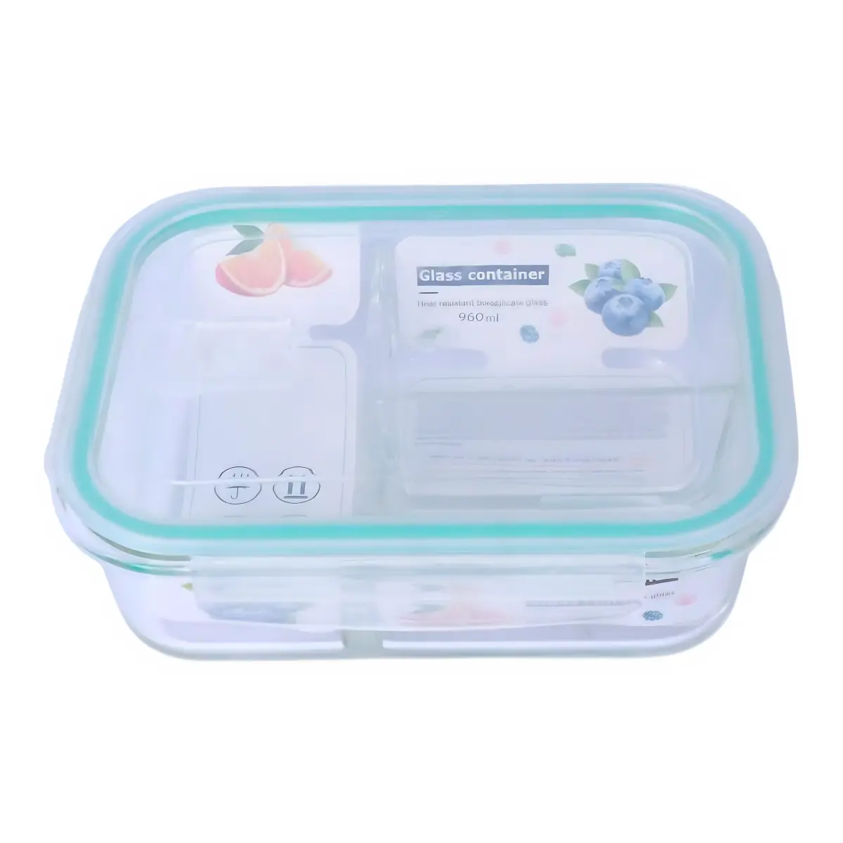 AHI 1-48 Divided Glass Refrigerator Container