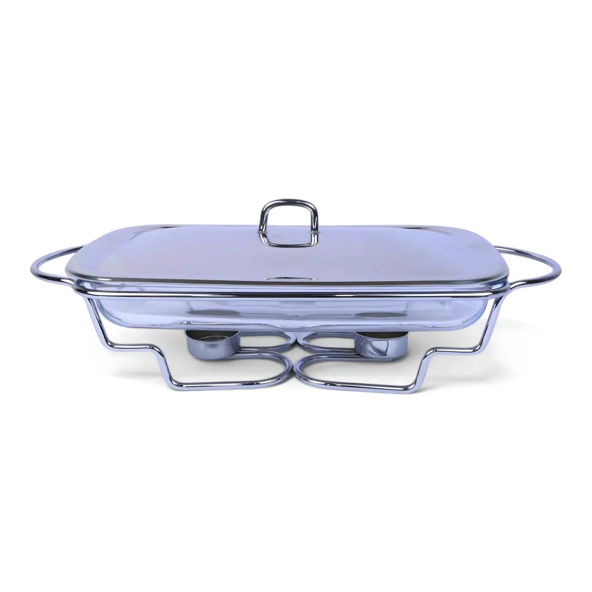 XZ307 3-Liter Rectangular Dish with Lid and Warming Stand