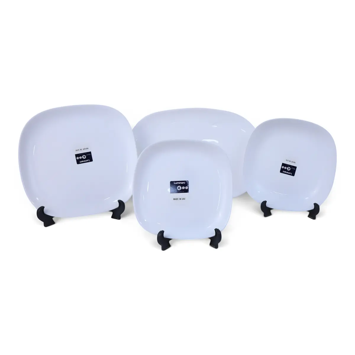 Luminarc 19-piece square white dinner set