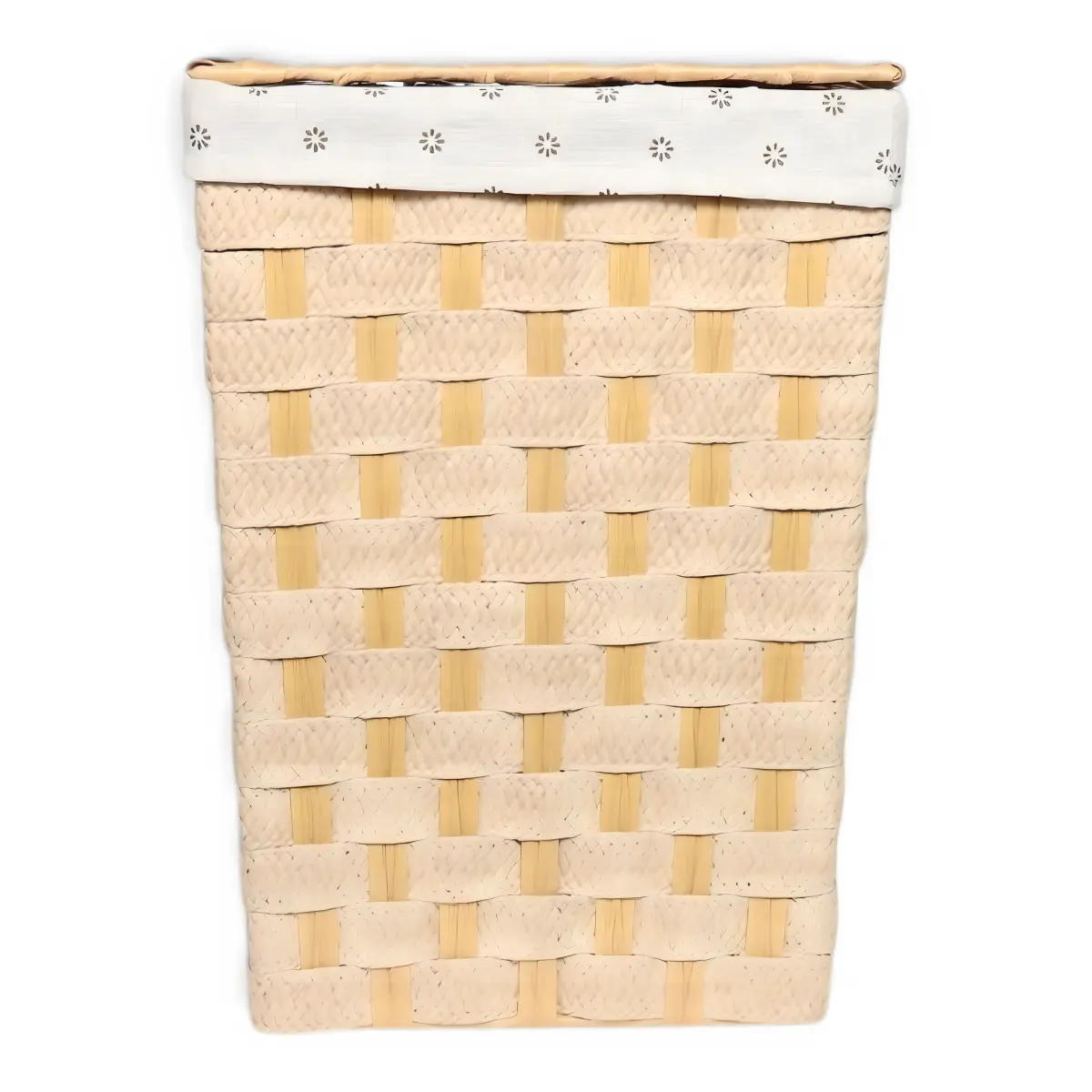 AHI 51-2-1 Small Bamboo Square Laundry Basket