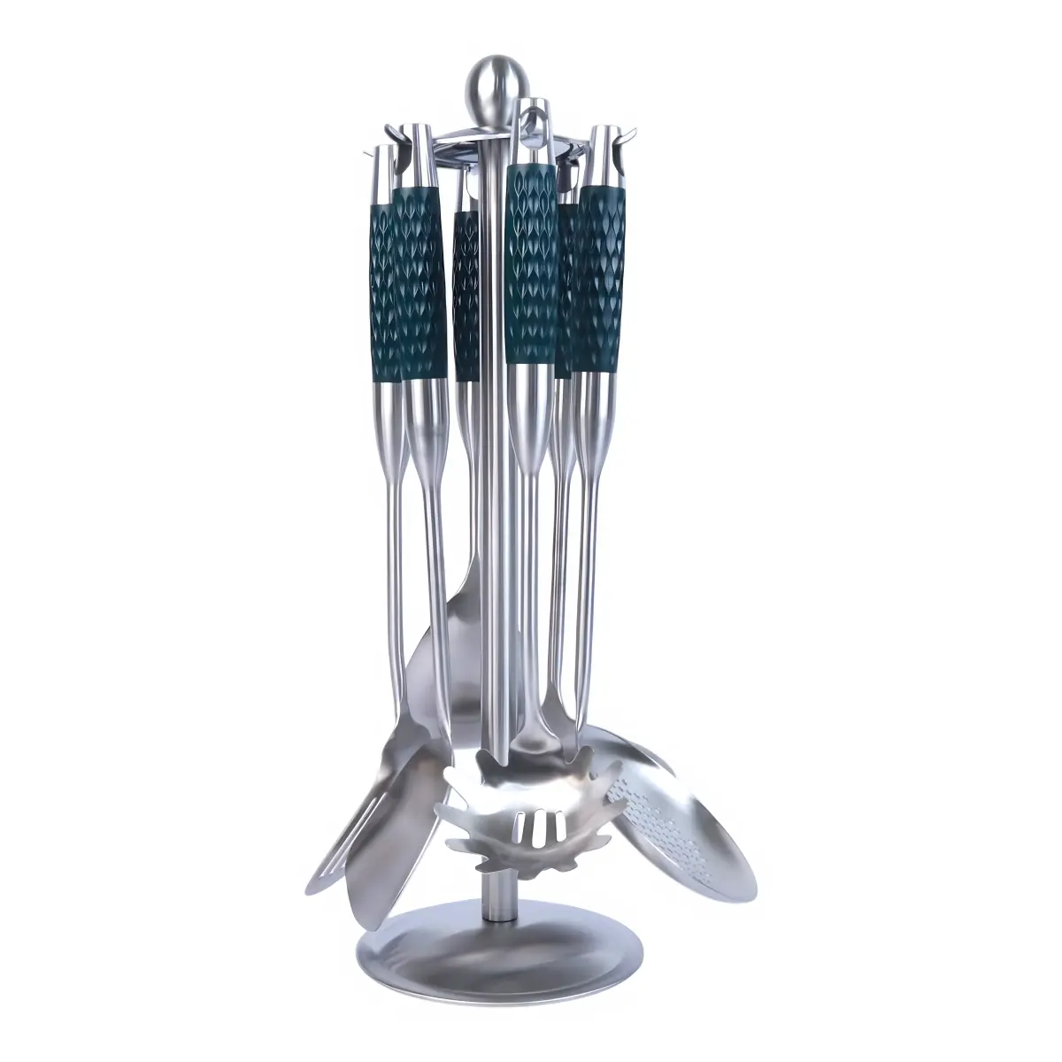 AHI 67-1 Steel Serving Set with Ball Handles, 7 Pieces