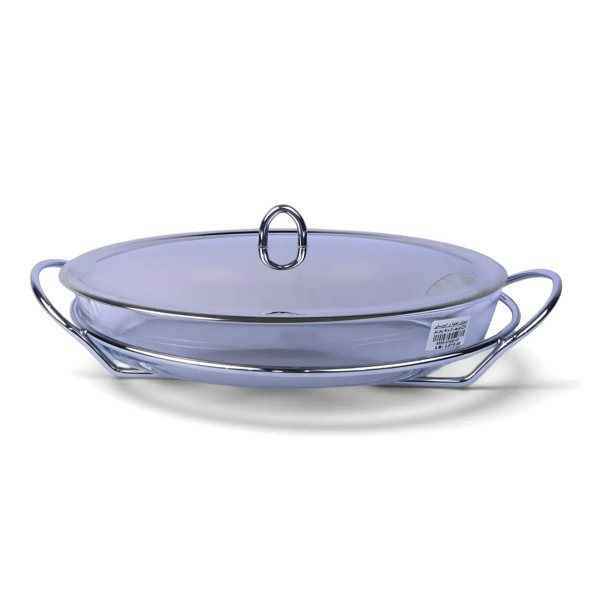 XZ215 3-Liter Oval Dish with Lid and Warming Stand