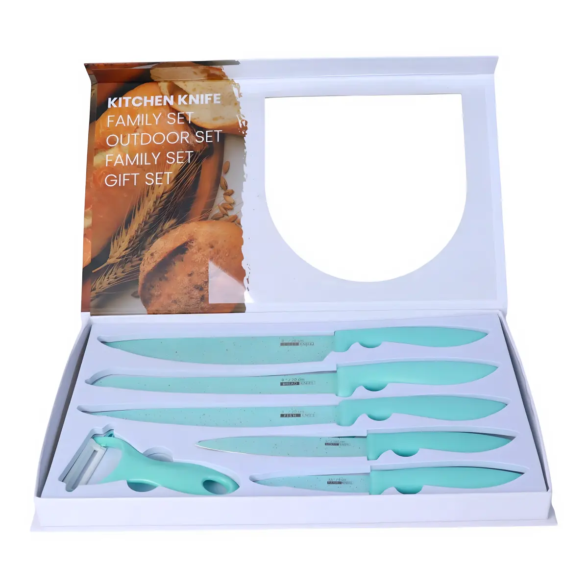 AHI 28-22 6-piece knife set with wooden handles